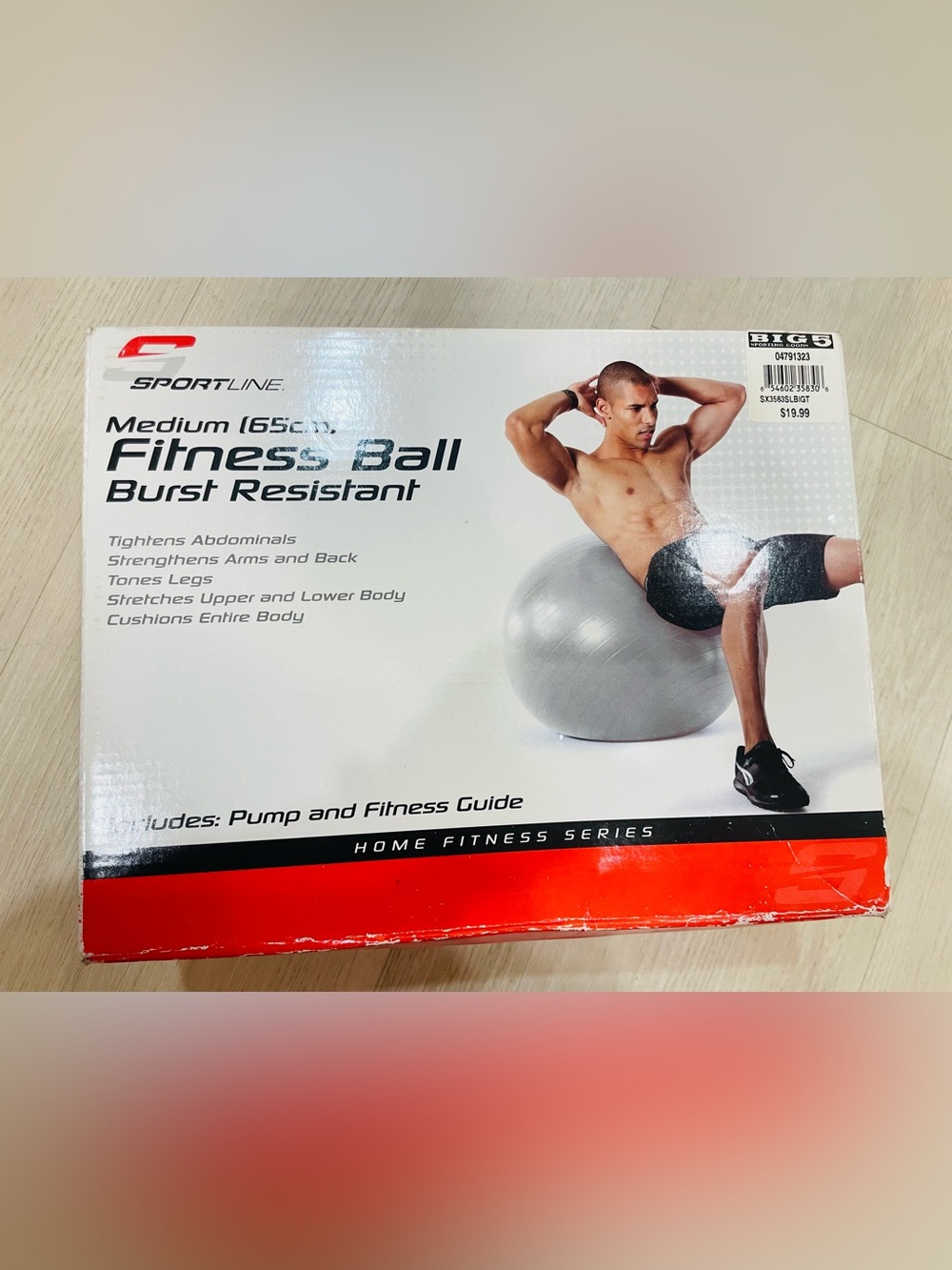 Silver Exercise Stability Ball - Anti-Burst Fitness Ball